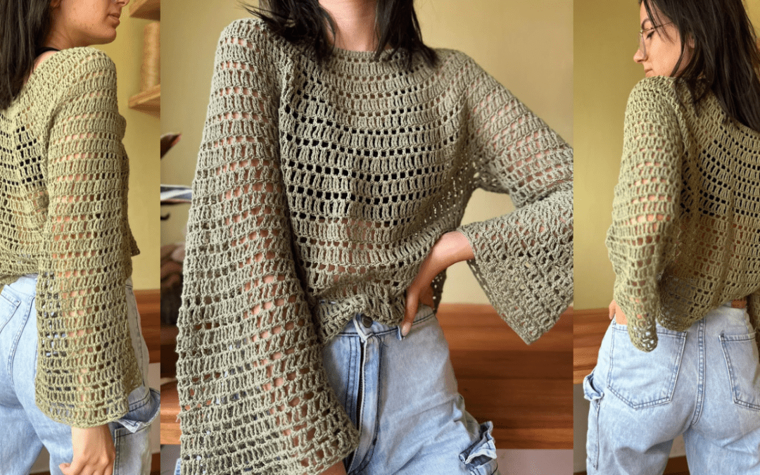 Sweater Top Down | Paso a paso gratuito